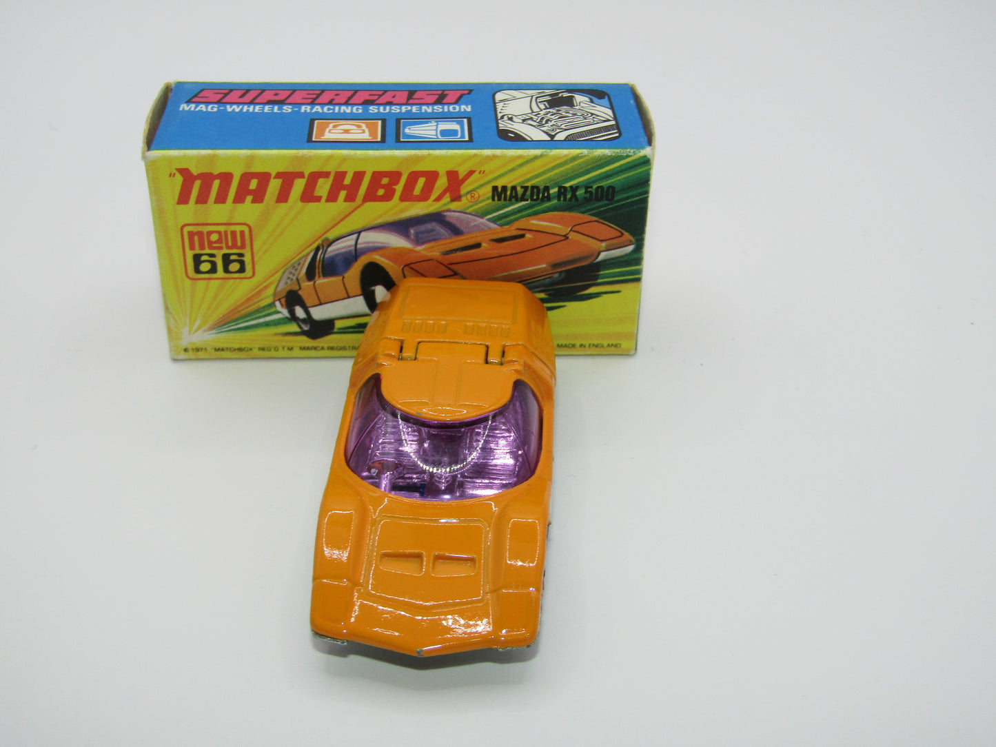 Matchbox Superfast 66B Mazda RX500 Orange UNPAINTED Base