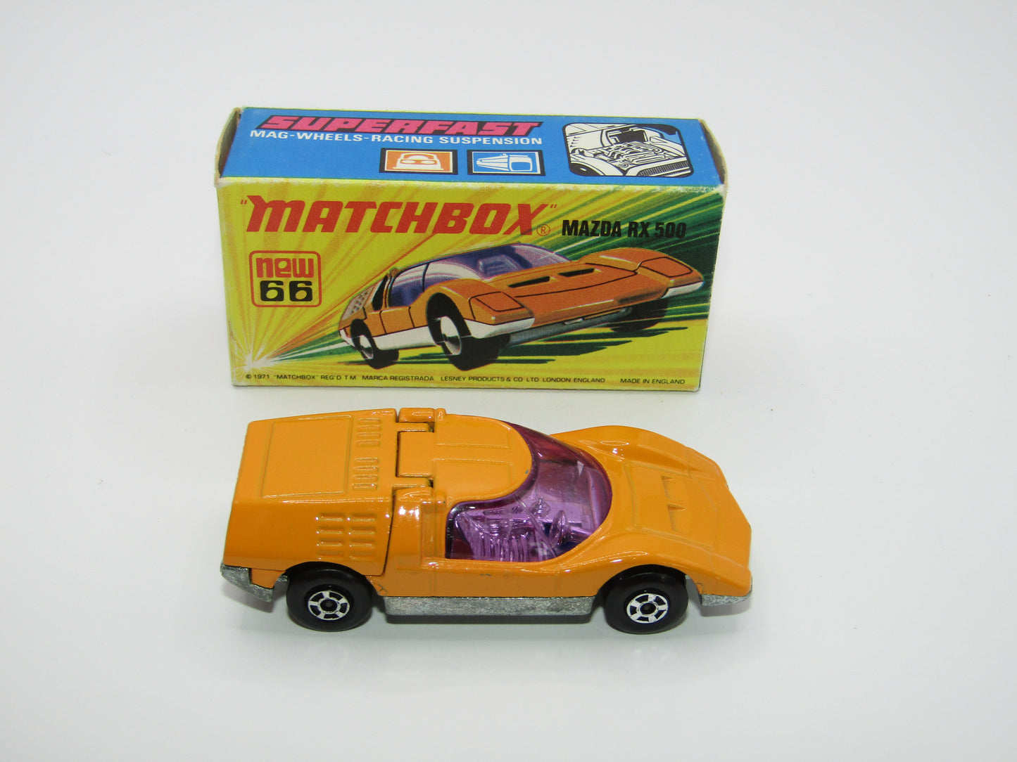 Matchbox Superfast 66B Mazda RX500 Orange UNPAINTED Base