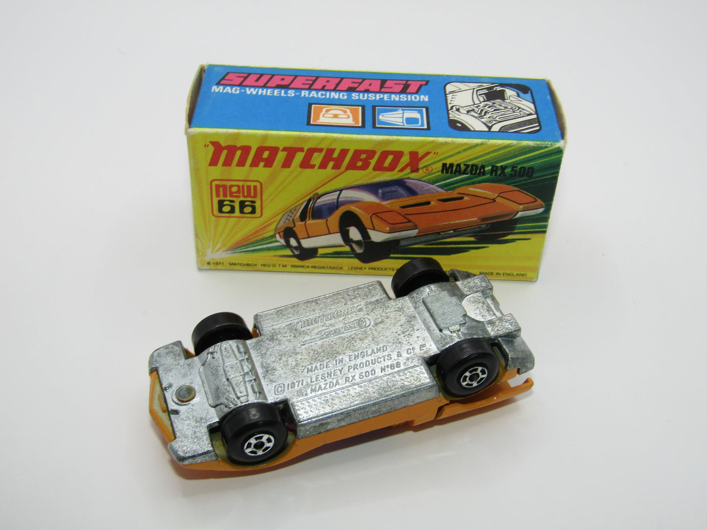 Matchbox Superfast 66B Mazda RX500 Orange UNPAINTED Base