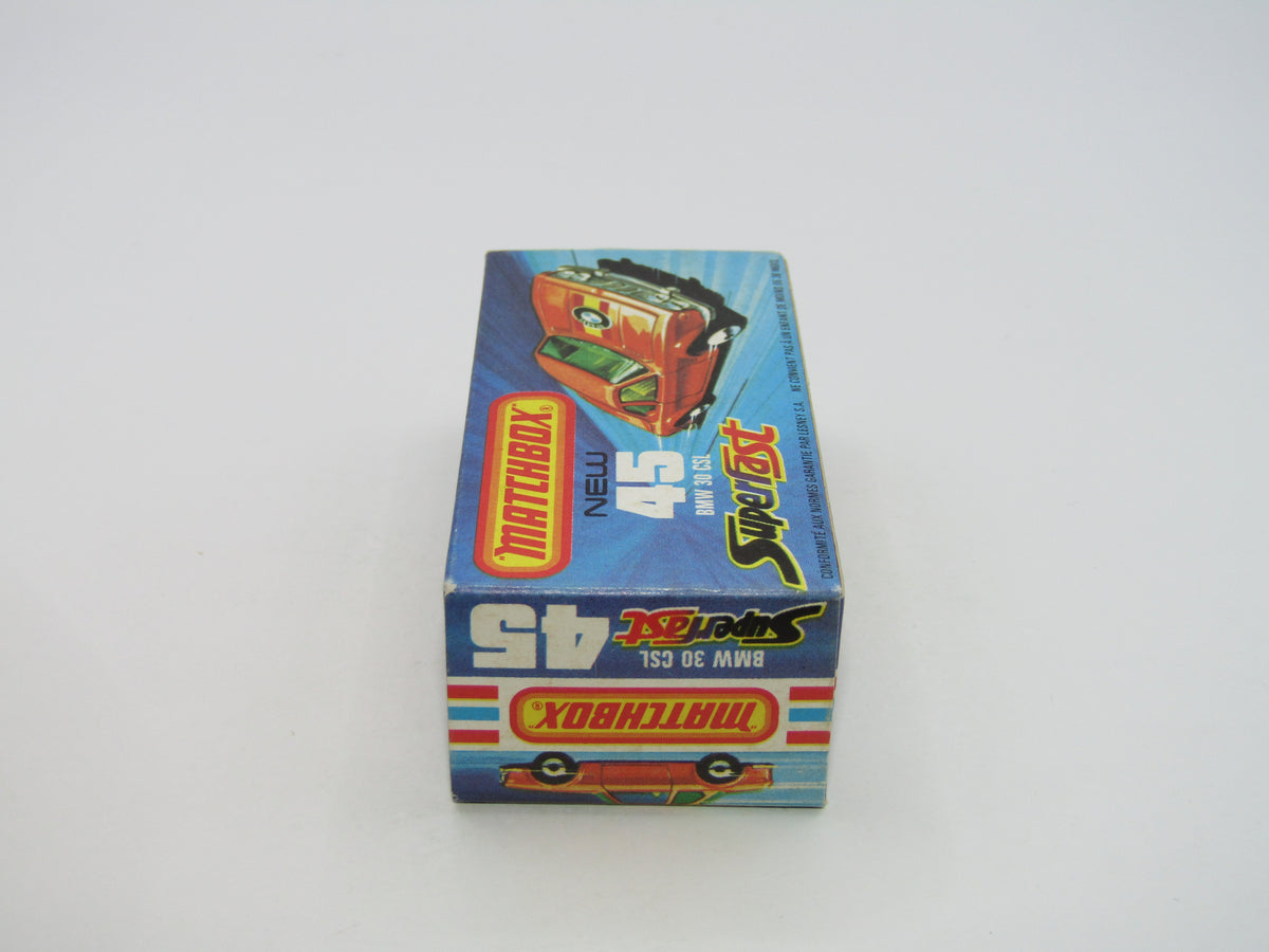 Matchbox Superfast 45B BMW 3.0 CSL DARK GREEN Win LIGHT Yellow Interior Rare