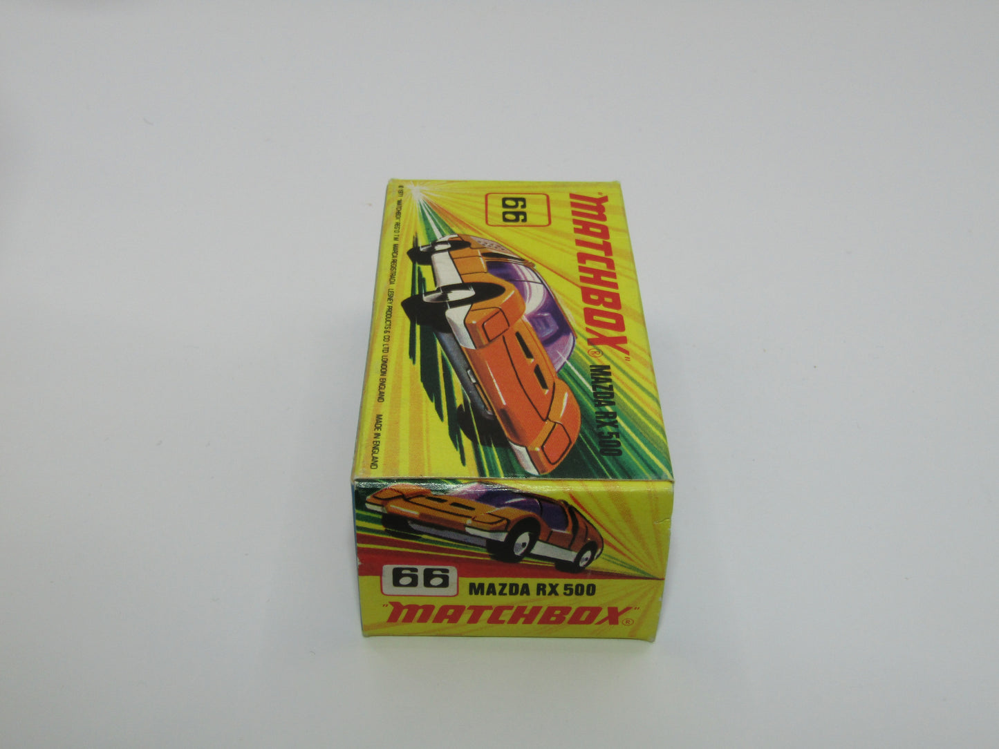 Matchbox Superfast 66B Mazda RX500 DARK Orange, White Base