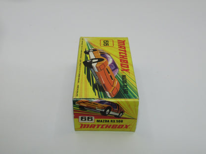 Matchbox Superfast 66B Mazda RX500 DARK Orange, White Base