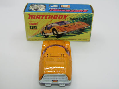 Matchbox Superfast 66B Mazda RX500 LIGHT Orange White Base