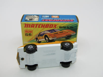 Matchbox Superfast 66B Mazda RX500 LIGHT Orange White Base