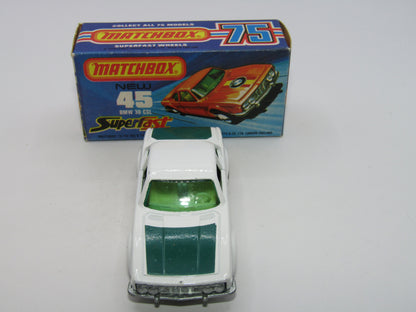 Matchbox Superfast 45B BMW 3.0 CSL PLAIN WHITE Green Tampo Very Rare