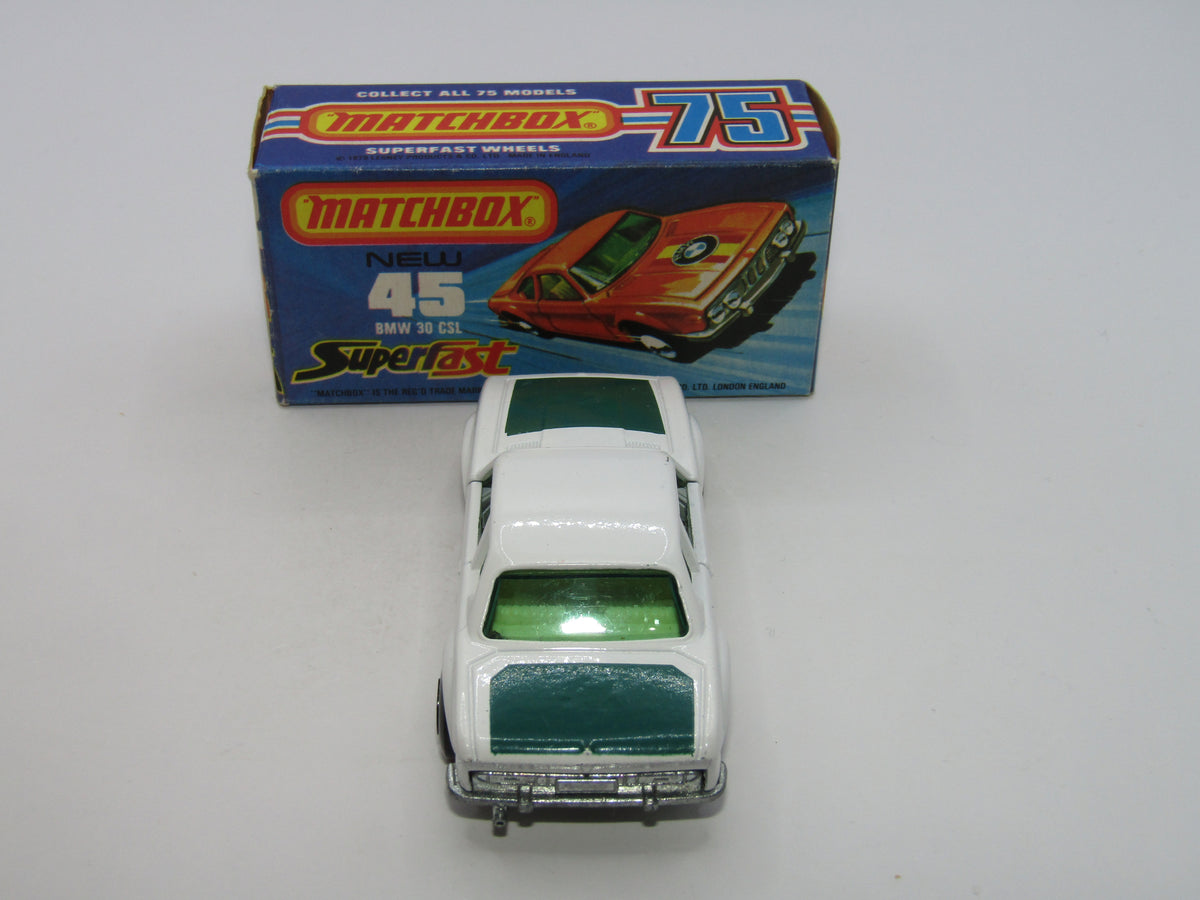 Matchbox Superfast 45B BMW 3.0 CSL PLAIN WHITE Green Tampo Very Rare