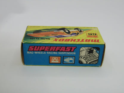 Matchbox Superfast 66B Mazda RX500 LIGHT Orange White Base