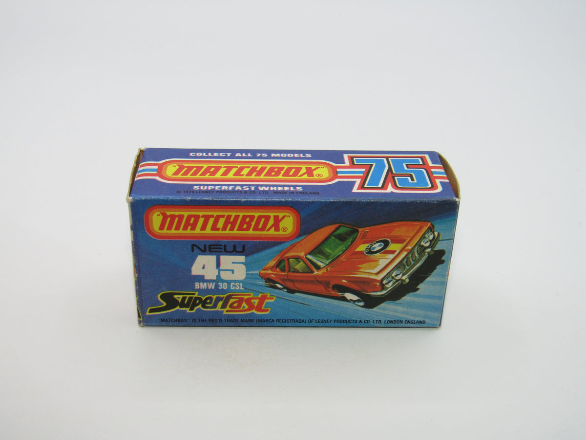 Matchbox Superfast 45B BMW 3.0 CSL PLAIN WHITE Green Tampo Very Rare
