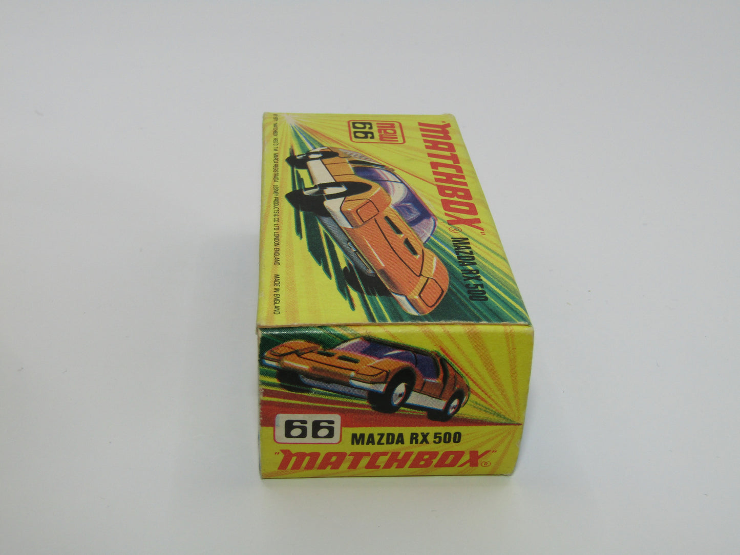 Matchbox Superfast 66B Mazda RX500 LIGHT Orange White Base