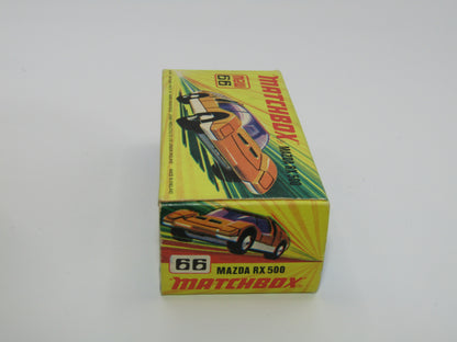 Matchbox Superfast 66B Mazda RX500 LIGHT Orange White Base