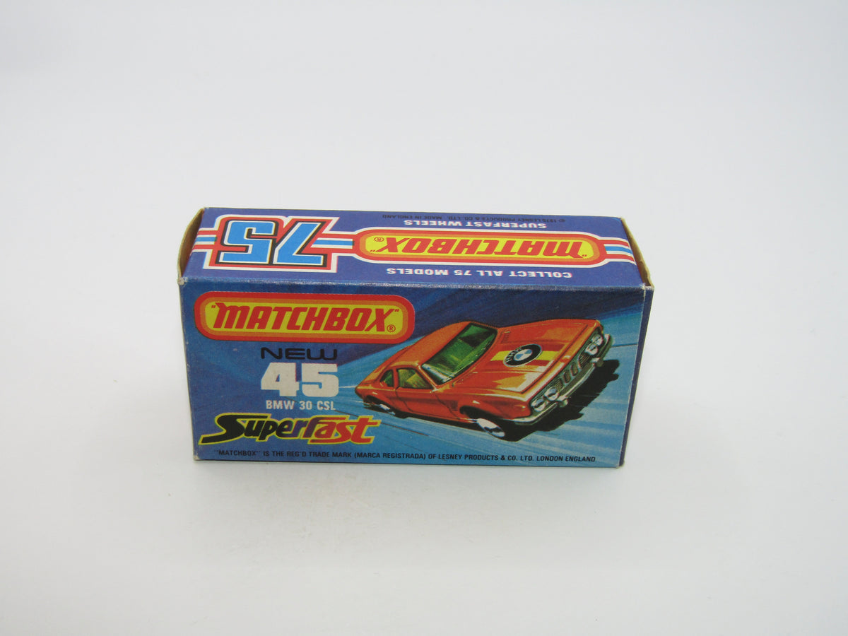 Matchbox Superfast 45B BMW 3.0 CSL PLAIN WHITE Green Tampo Very Rare