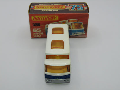 Matchbox Superfast 65B Airport Coach SOLID BLUE British Silver Base