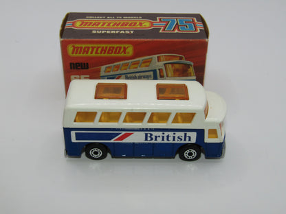 Matchbox Superfast 65B Airport Coach SOLID BLUE British Silver Base