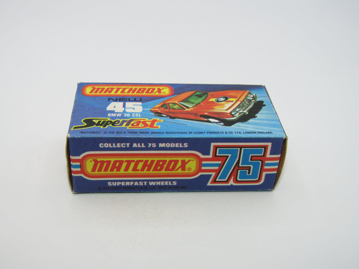 Matchbox Superfast 45B BMW 3.0 CSL PLAIN WHITE Green Tampo Very Rare