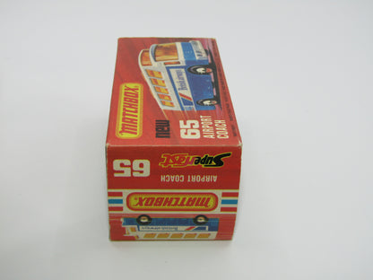 Matchbox Superfast 65B Airport Coach SOLID BLUE British Silver Base