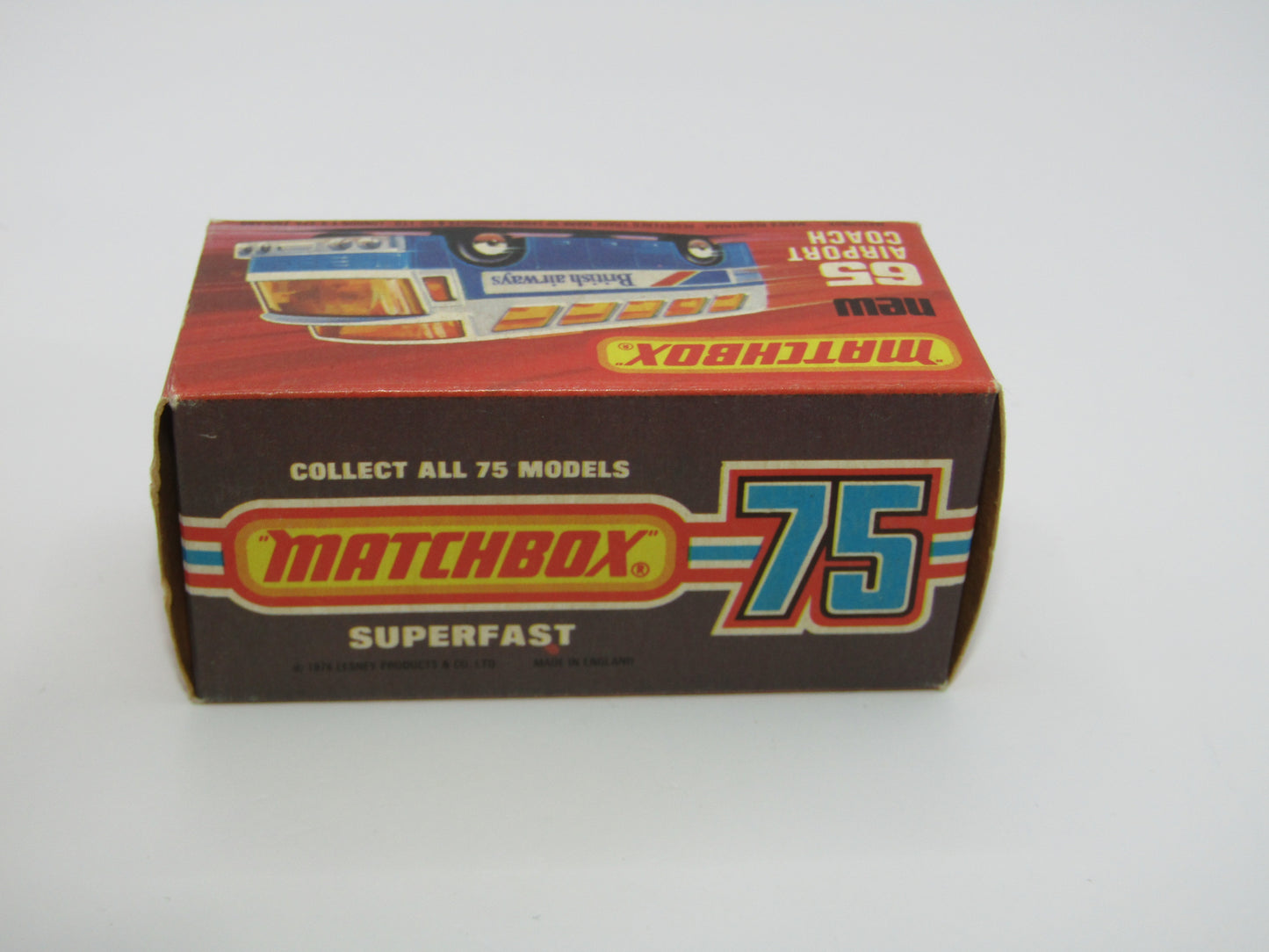 Matchbox Superfast 65B Airport Coach SOLID BLUE British Silver Base