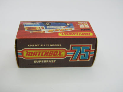 Matchbox Superfast 65B Airport Coach SOLID BLUE British Silver Base