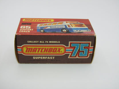 Matchbox Superfast 65B Airport Coach SOLID BLUE British Silver Base