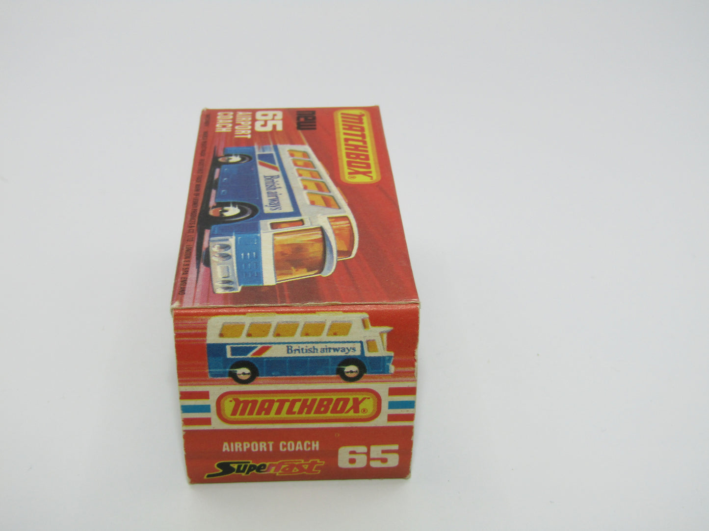 Matchbox Superfast 65B Airport Coach SOLID BLUE British Silver Base