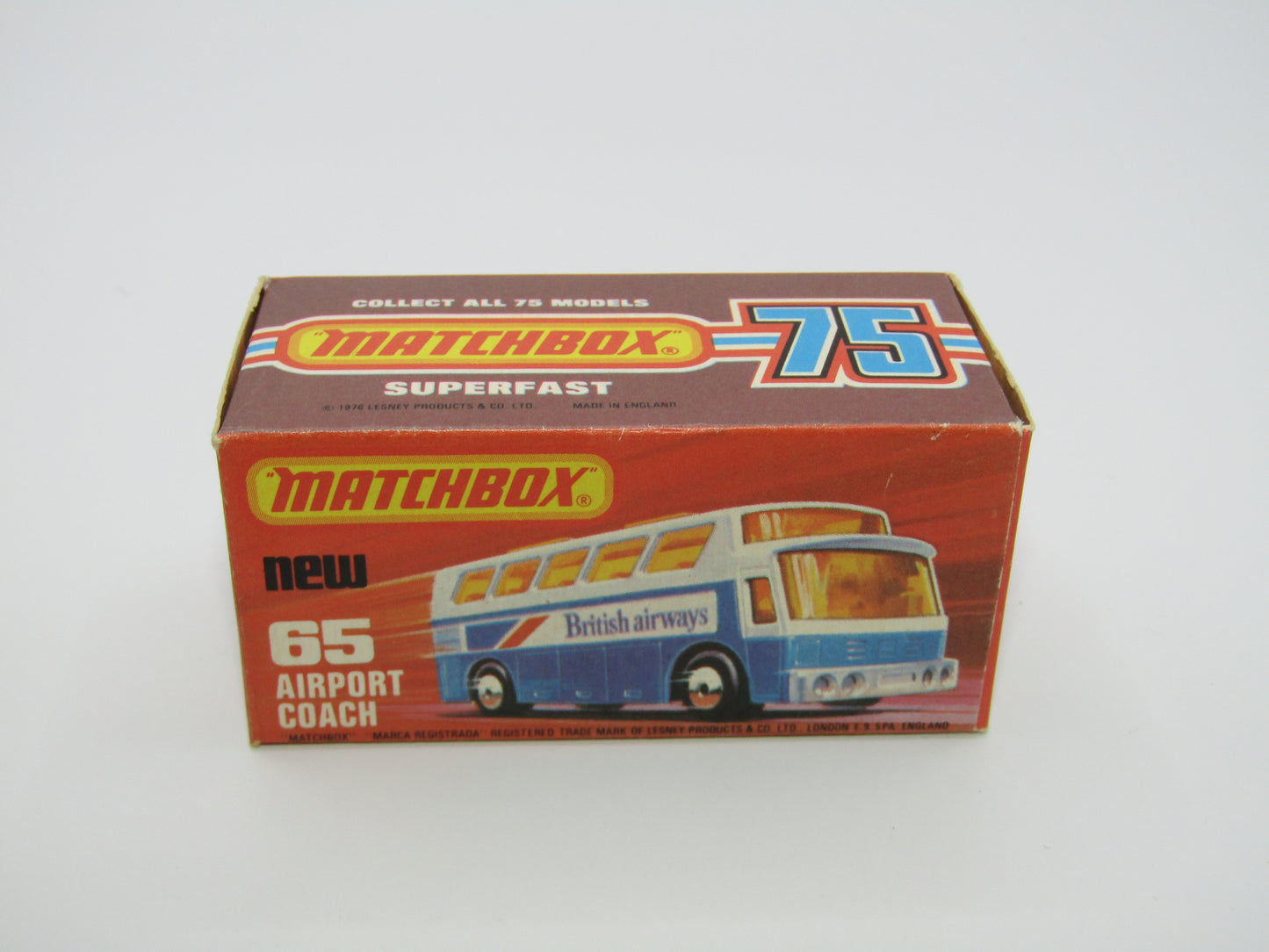 Matchbox Superfast 65B Airport Coach American Airline CLEAR Windows