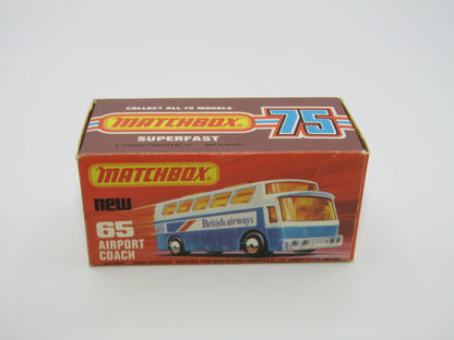 Matchbox Superfast 65B Airport Coach American Airline CLEAR Windows