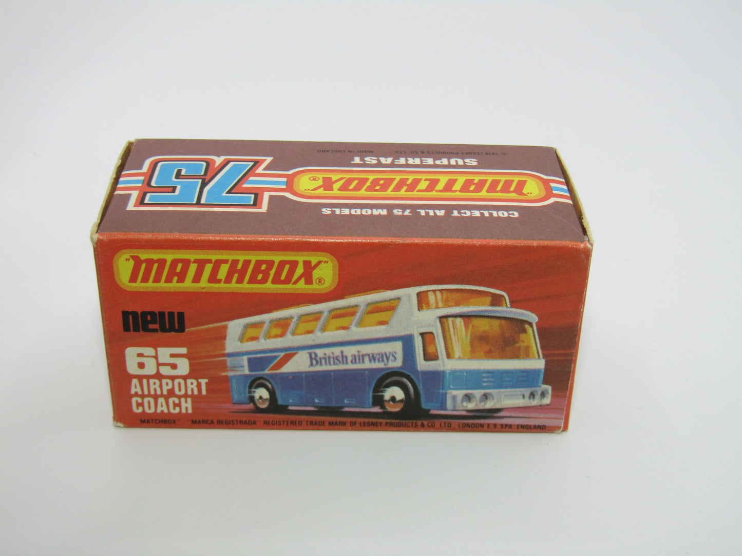 Matchbox Superfast 65B Airport Coach American Airline CLEAR Windows