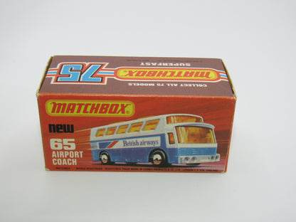 Matchbox Superfast 65B Airport Coach American Airline CLEAR Windows