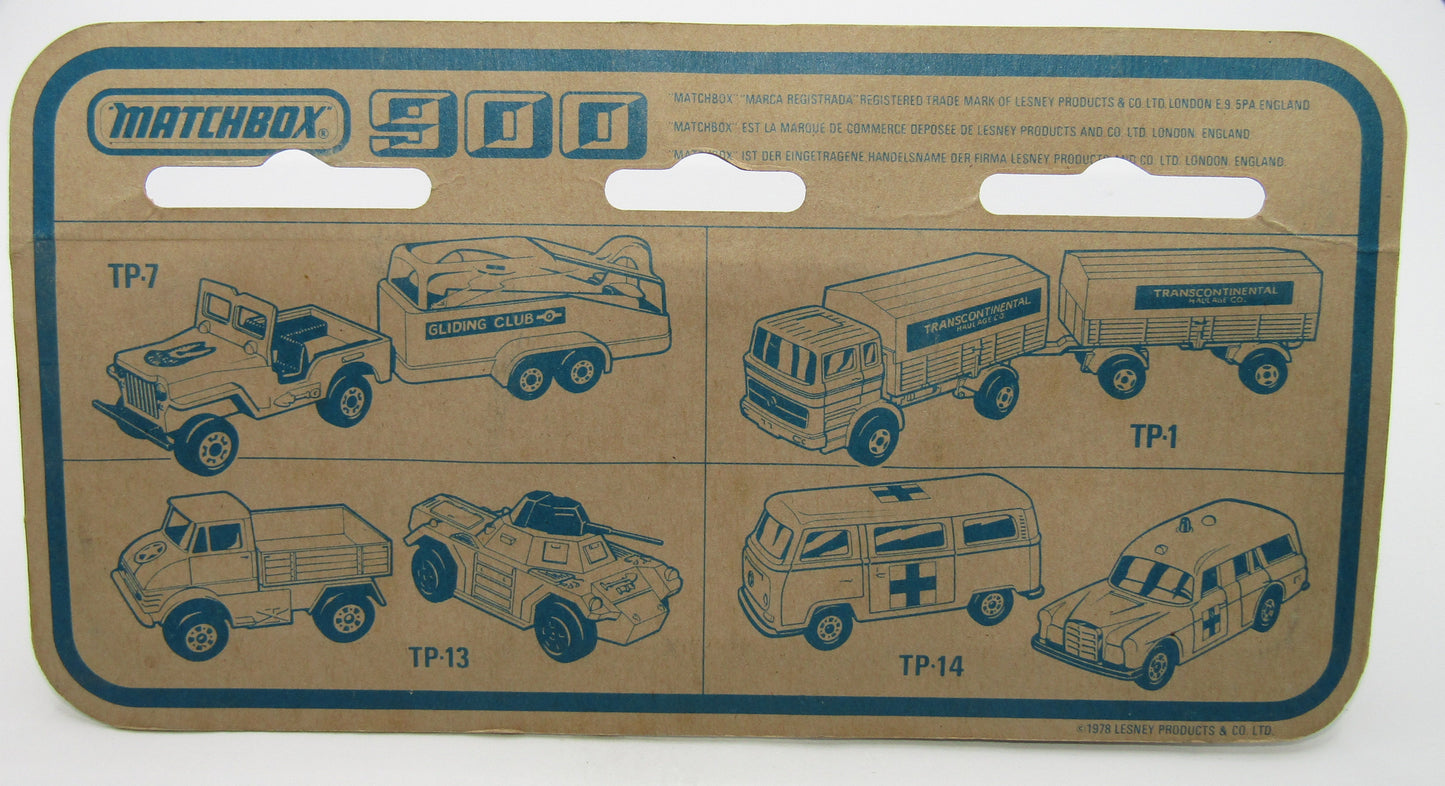 Matchbox Superfast Twin Pack TP-12 Field Car & Dormobile Factory Label Error