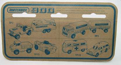 Matchbox Superfast Twin Pack TP-12 Field Car & Dormobile Factory Label Error