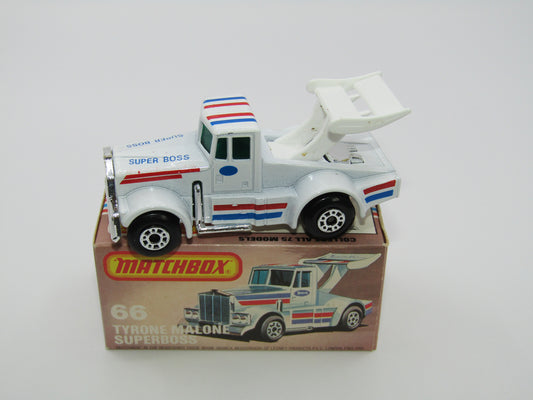 Matchbox Superfast 66D Tyrone Malone Superboss DOT DASH Wheels No Airfoil