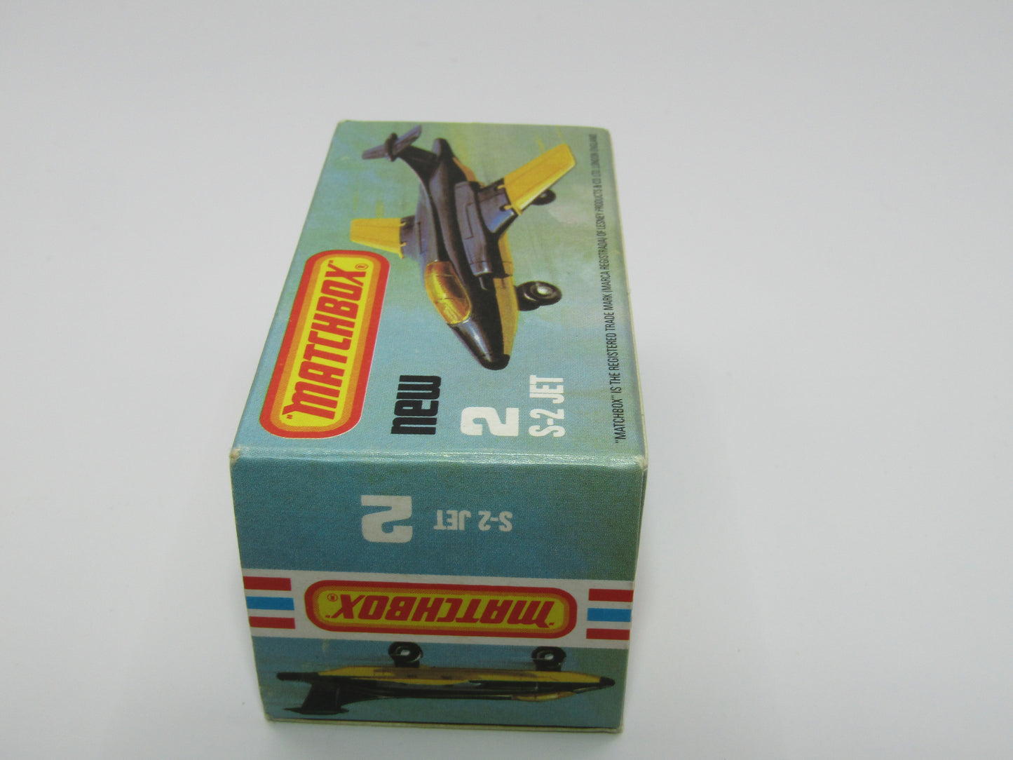 Matchbox Superfast 2D S2 Jet Metallic Blue & White Plain Wings AMBER Windows