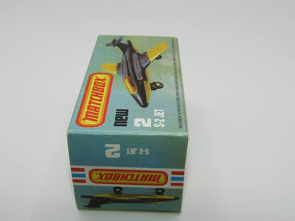 Matchbox Superfast 2D S2 Jet Metallic Blue & White Plain Wings AMBER Windows