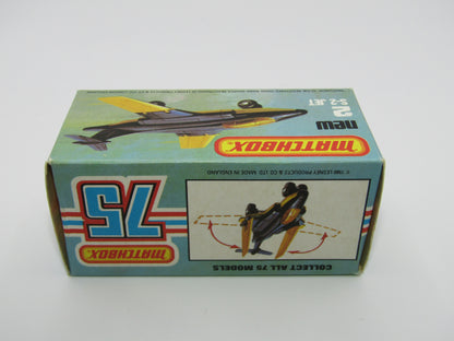 Matchbox Superfast 2D S2 Jet Metallic Blue & White Plain Wings AMBER Windows