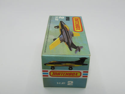 Matchbox Superfast 2D S2 Jet Metallic Blue & White Plain Wings AMBER Windows