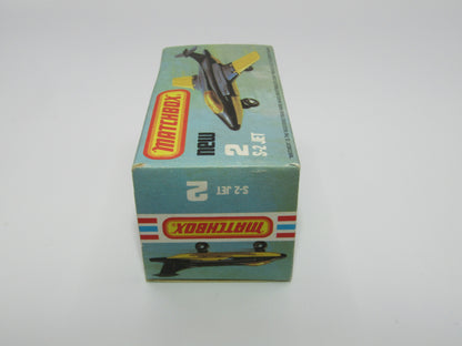Matchbox Superfast 2D S2 Jet Metallic Blue & Grey PLAIN wings No Tampo