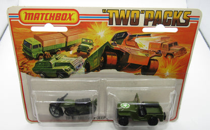 Matchbox Superfast Twin Pack TP-11 Hondarora and Jeep with Bright Green Star