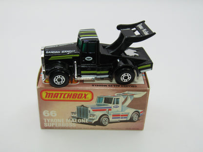 Matchbox Superfast 66D Tyrone Malone Bandag Bandit DOT DASH Wheels