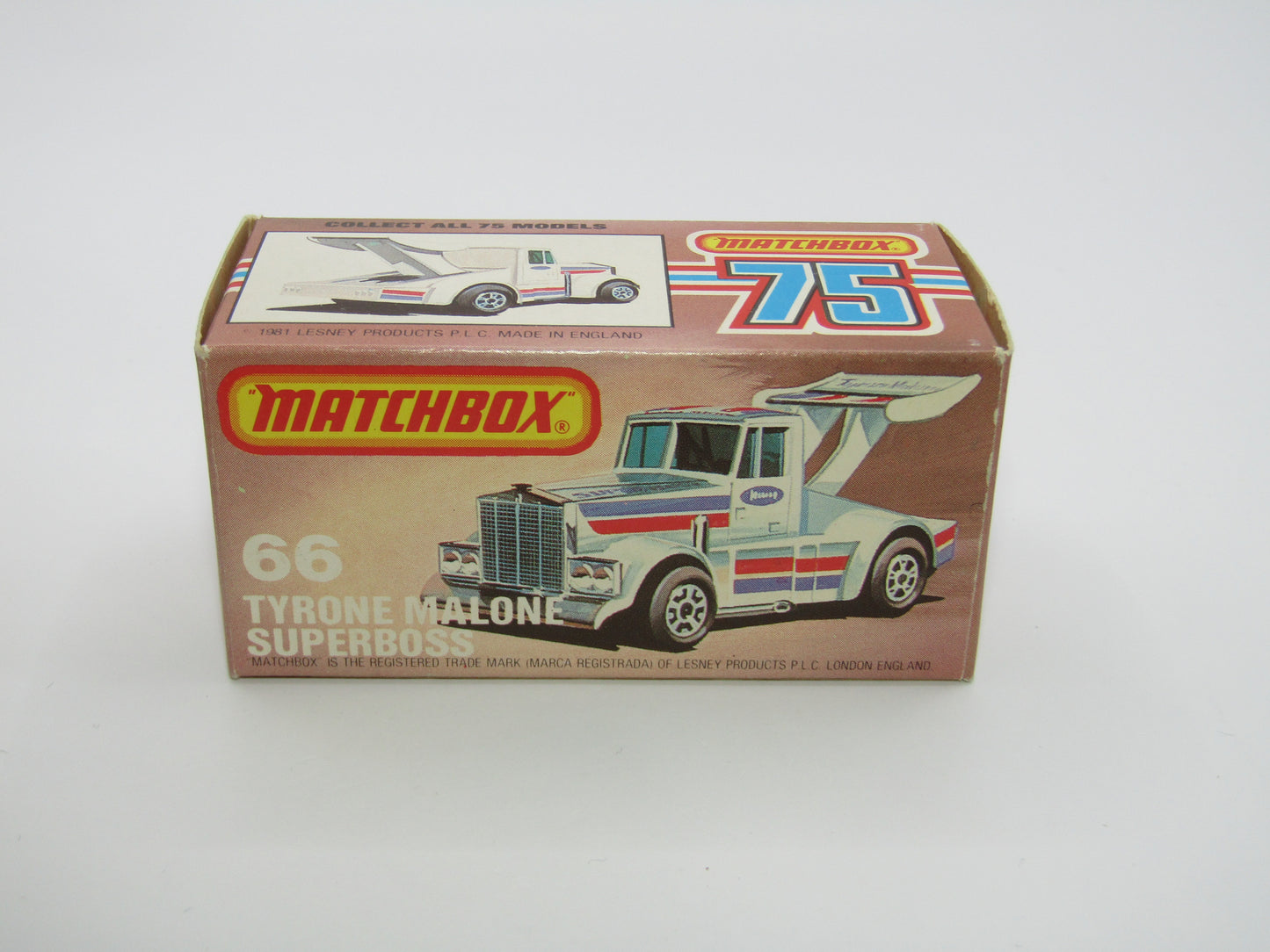 Matchbox Superfast 66D Tyrone Malone Bandag Bandit DOT DASH Wheels