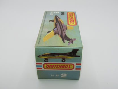 Matchbox Superfast 2D S2 Jet Black & Yellow RED Window