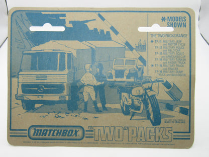 Matchbox Superfast Twin Pack TP-12 Police Patrol & Field Car both 5 SPOKE Wheels