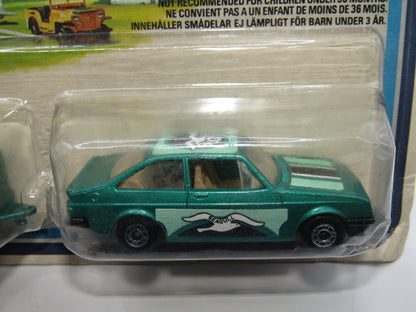 Matchbox Superfast Twin Pack TP-7 Ford Escort & Glider Trailer - No Labels