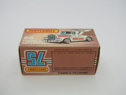 Matchbox Superfast 66D Tyrone Malone Bandag Bandit DOT DASH Wheels