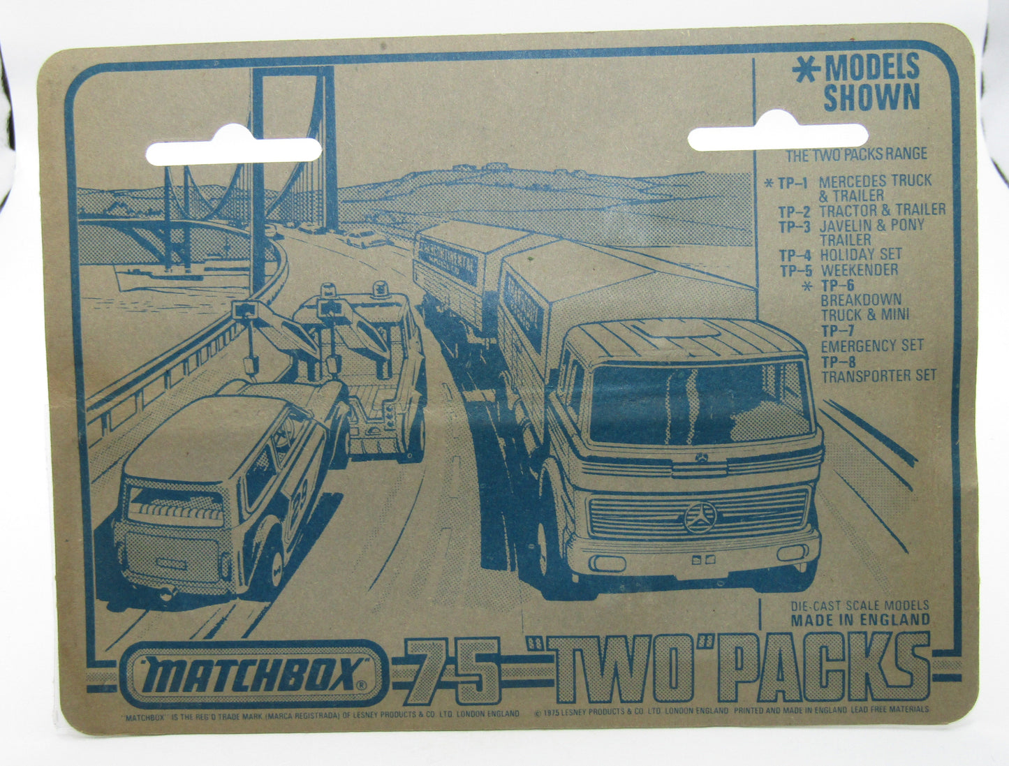 Matchbox Superfast Twin Pack TP-2 Tractor & Trailer Red 5 SPOKE Front Wheels