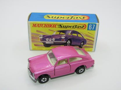 Matchbox Superfast 67A Volskswagen 1600TL Pink WIDE Wheels