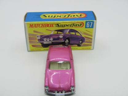 Matchbox Superfast 67A Volskswagen 1600TL Pink WIDE Wheels