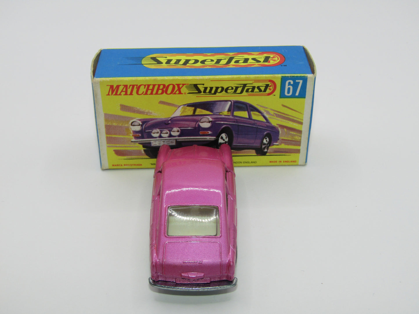 Matchbox Superfast 67A Volskswagen 1600TL Pink WIDE Wheels