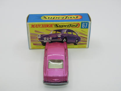 Matchbox Superfast 67A Volskswagen 1600TL Pink WIDE Wheels