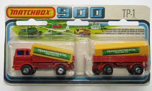 Matchbox Superfast Twin Pack TP-1 Mercedes Truck & Trailer DARK YELLOW Canopy