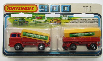 Matchbox Superfast Twin Pack TP-1 Mercedes Truck & Trailer DARK YELLOW Canopy