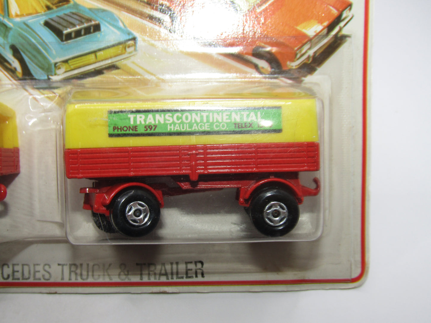 Matchbox Superfast Twin Pack TP-1 Mercedes Truck & Trailer Light Yellow Canopy